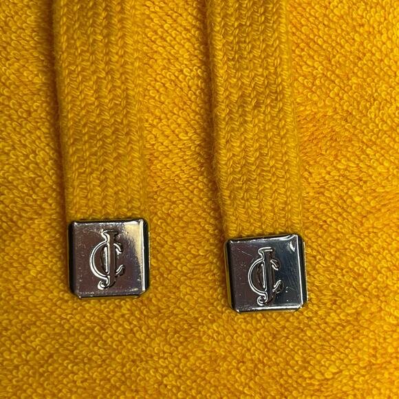 Vintage Y2K Juicy Couture sequin french terry hoodie track pant set L yellow - Picture 15 of 16